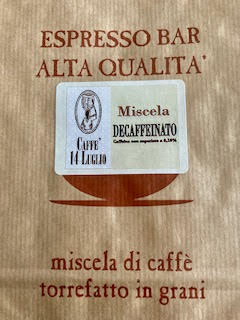 Pack of 1 kg of  DECAFFEINATO  coffee Arabica and Robusta